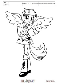 Equestria-girls boyama sayfaları